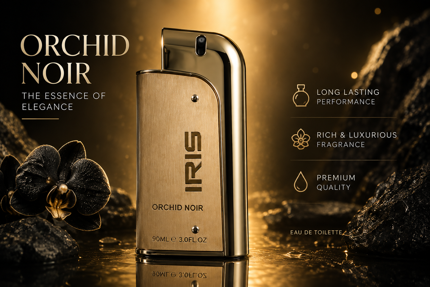 IRIS Orchid Noir Eau de Toilette 90ML – Best Long Lasting Perfume for Men in Pakistan